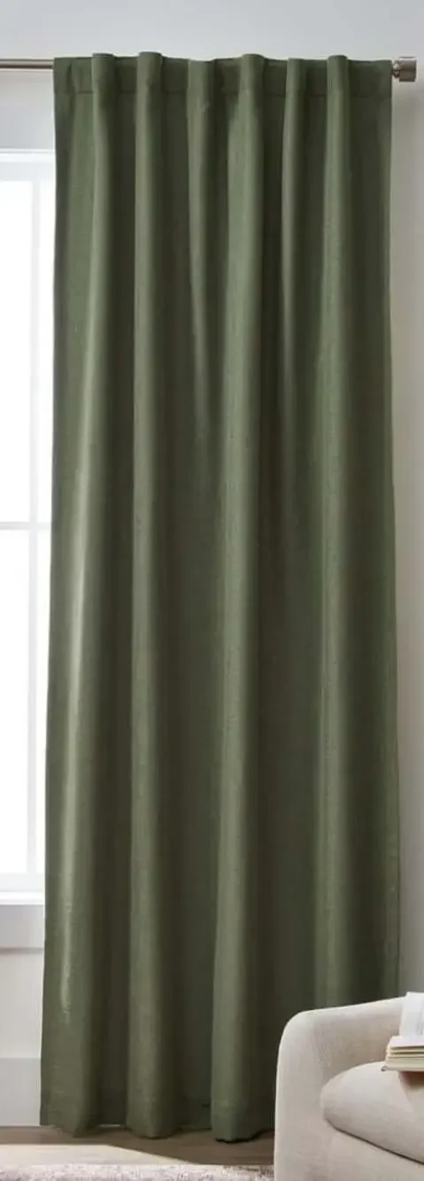 Better Homes & Gardens Dark Cilantro Linen Blend Blackout Panel 50x63